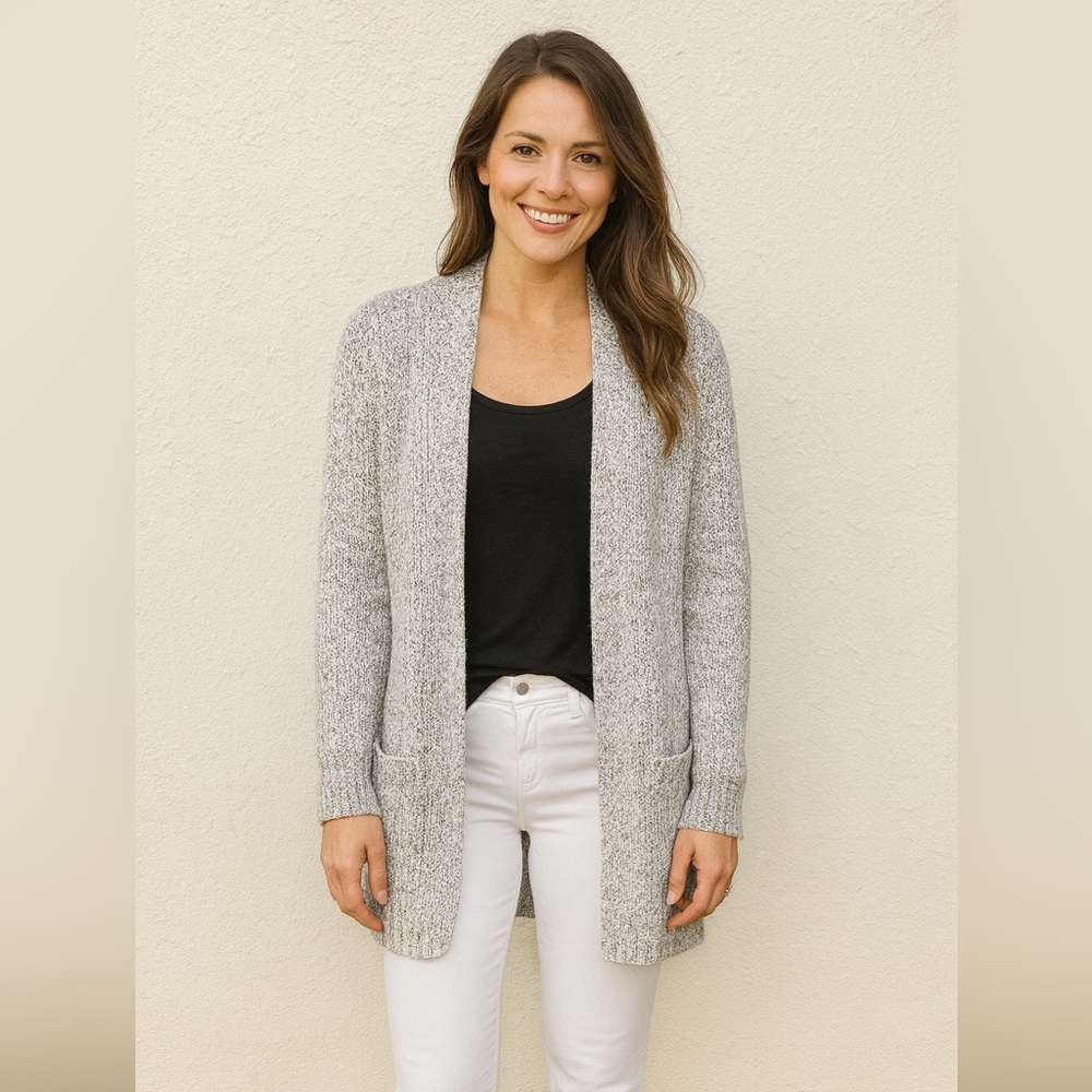 Express Thick Warm Light Grey Cardigan Sweater Coat  XS